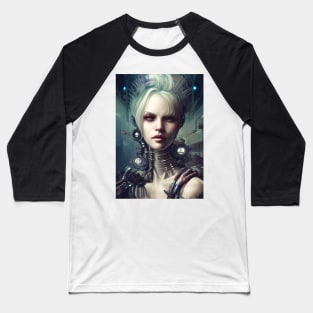 Cybernetic Woman | Cyborg Girl | Cyberpunk Character Painting | Sci Fi Art | Concept Art Baseball T-Shirt